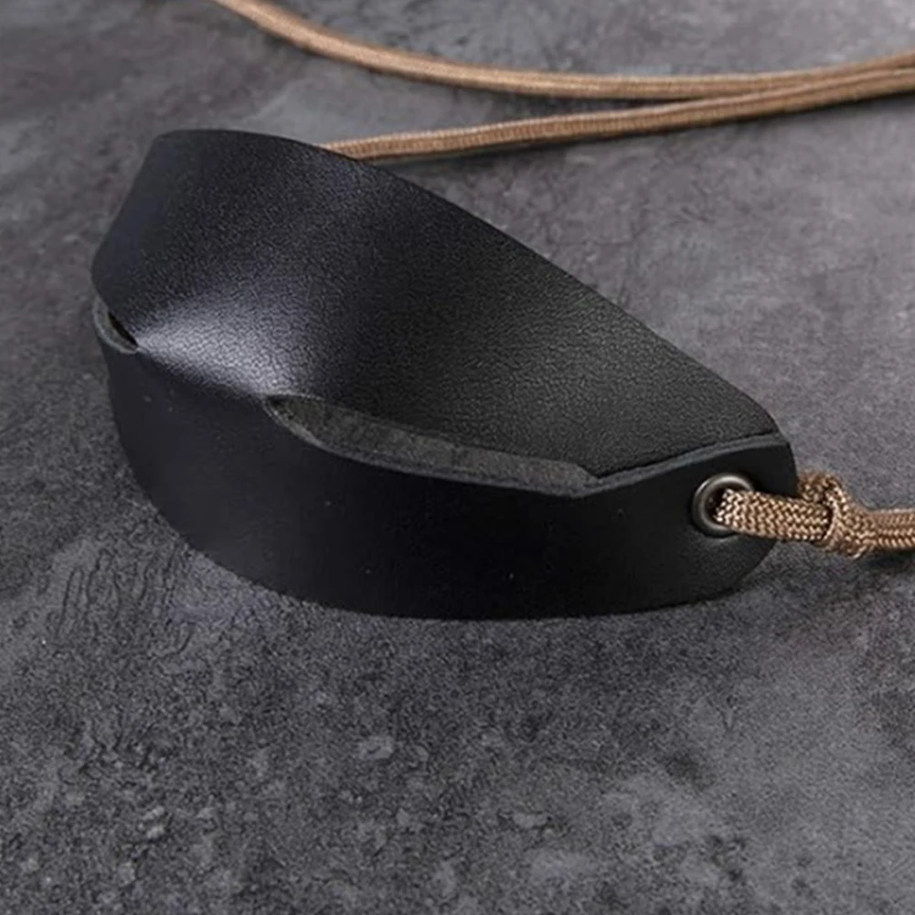 Handmade Leather Shepherd Sling Pouch Sling Shot Rope Strap Old-Fashioned Slingshot for Outdoor Sports Camping Shooting