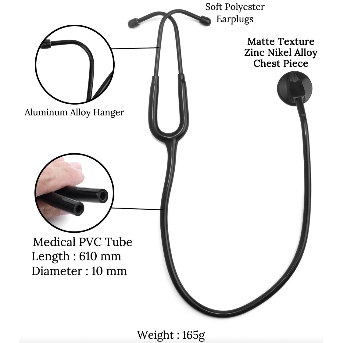 Professional Doctor Medical Stethoscope Heart Lung Cardiology Single Head Stethoscope Nurse Student Vet Medical Equipment Device