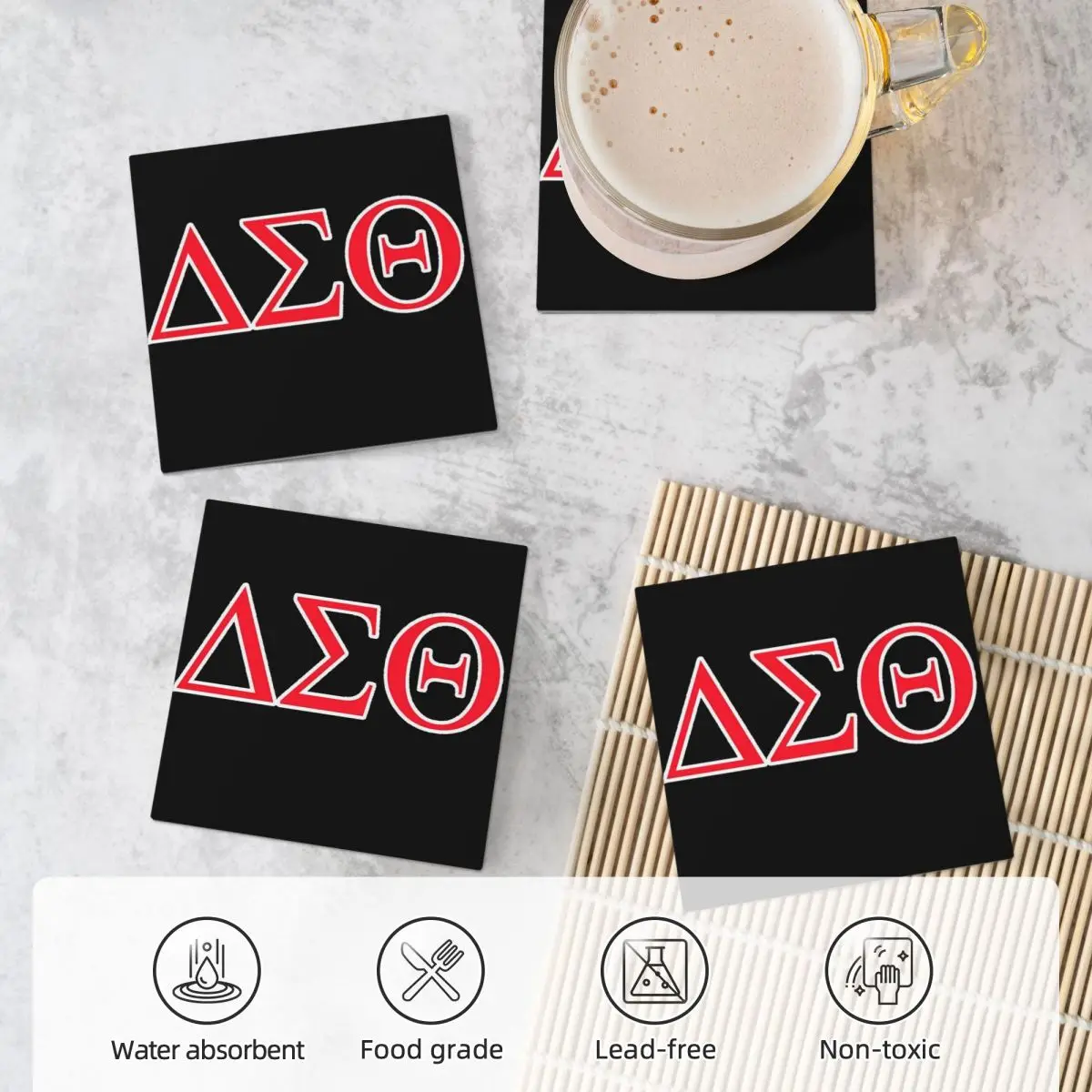 Delta Sigma Theta Sorority Coaster Ceramics Mat Decoration And Accessories For Table Mat For Kitchen Dining Table Mat Coffee Mat