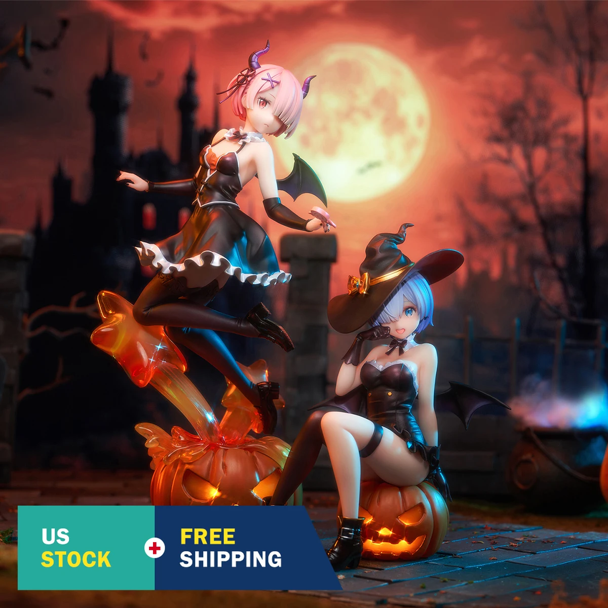 

HiPlay Animester×KDcolle Illusionary Night Magician Ver. Набор из 2 фигурок Re:Zero — Рам и Рем, масштаб 1/7, аниме-фигурки