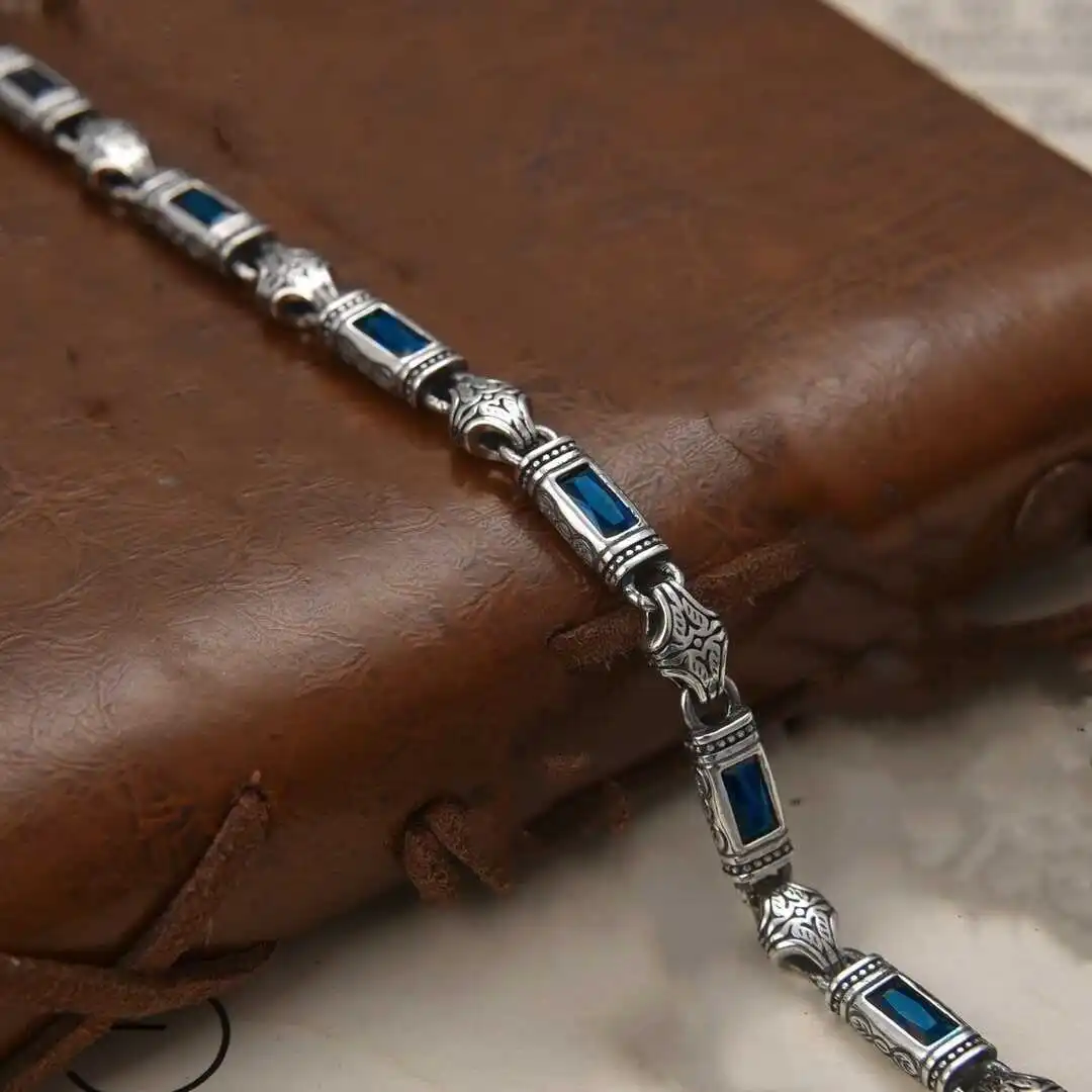 Buddhastone New Heavy Industry Trend New Style Arabesque Pattern Stone Bracelet Men and Women Gift Fashion Chain Jewelry