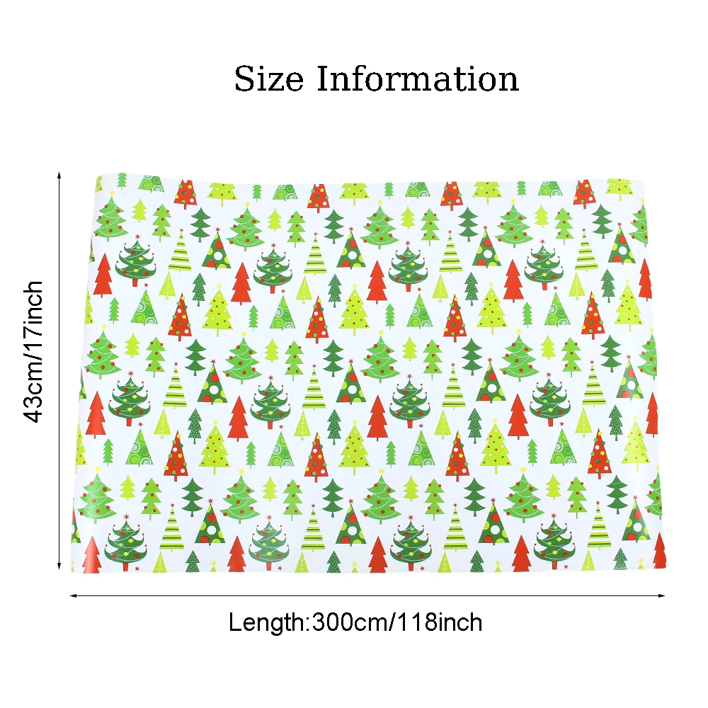 1 Roll Christmas Wrapping Paper-Mini Roll-17inch x 118inch Gift Wrap paper Roll for Christmas, Gift Box, Birthday Party Deco