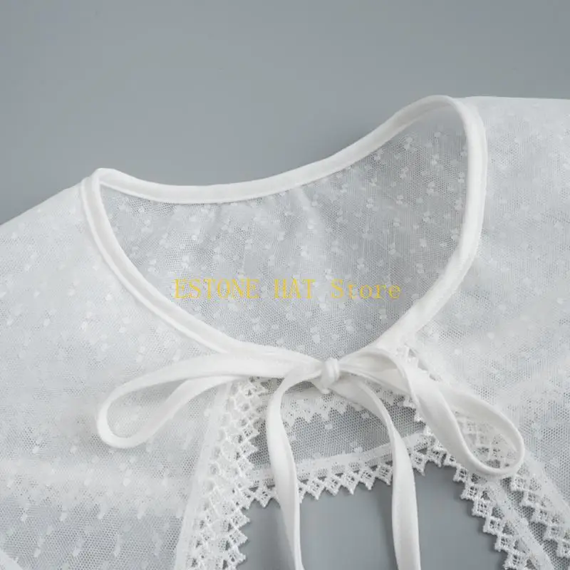 49mf w stylu słodka fałszywa kołnierz elegancka odłączona fałszywa kołnierz dekoracyjny faux kołnierz krawat kobiet