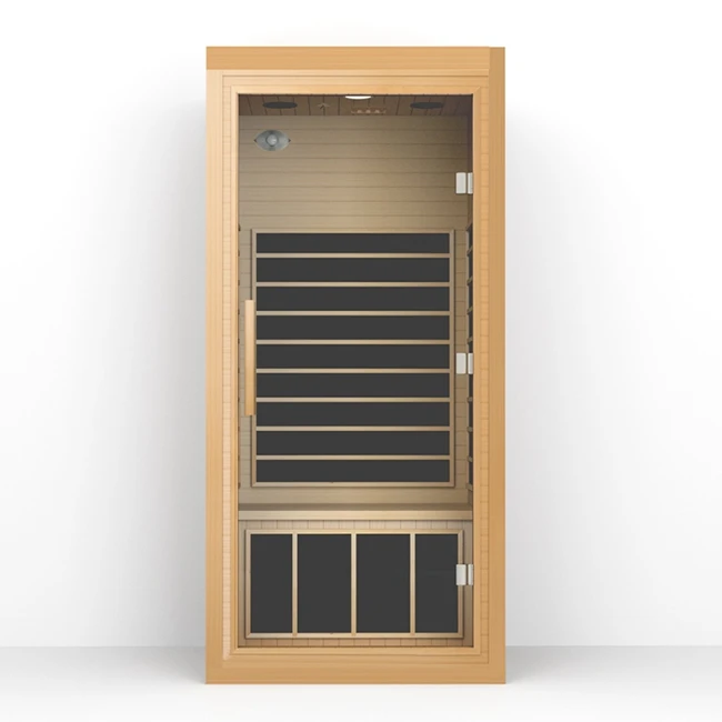 Smartmak One Person Wooden Sauna Rooms Infrared Dry Steam Infrared Sauna Room