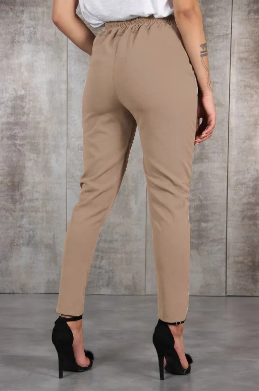 XIZOU Spring Summer Autumn Casual Slim Chiffon Thin Pants For Women High Waist Black Khaki Green Pants Commuting Woman Trousers