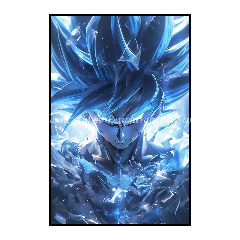 Dragon Ball Decorative Painting Sun Wukong Super Saiyan Japanese Anime Hanging Picture Living Room Bedside Mural