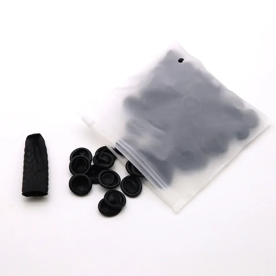 Image of 100/50/30PCS rutschfeste antistatische Latex Fingerbett Fingerspitzenschutz Daumenhülse HandschuhEinweg-Fingerabdeckung Gummihandschuhe