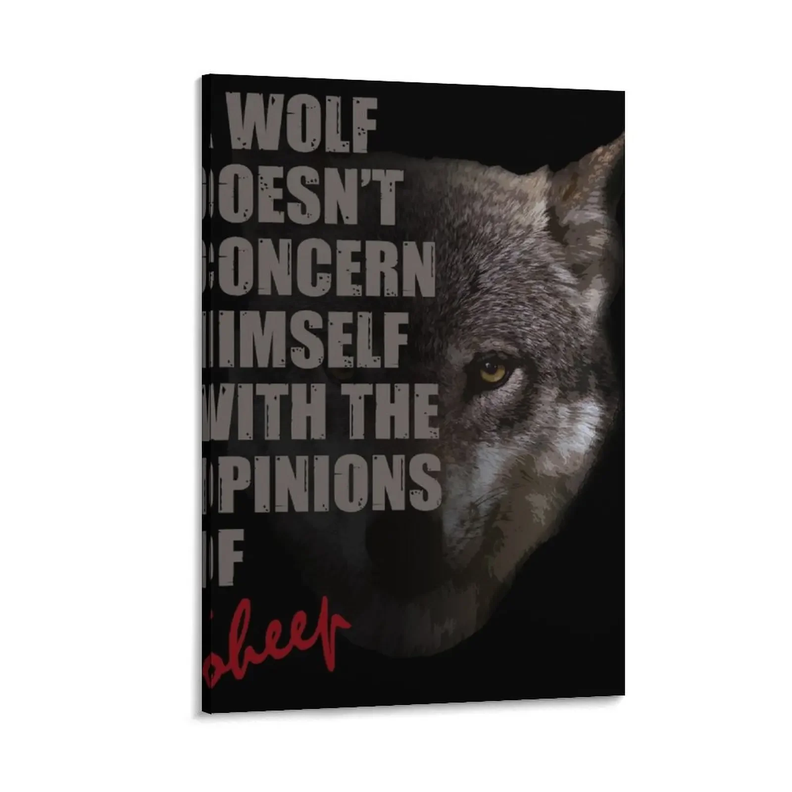 

A Wolf Doesn't Concern Himself With The Opinions of Sheep Canvas Painting anime poster Wall decoration frame