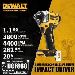 DEWALT DCF860 Brushless Cordless Premium Impact Driver 282NM 20V Lithium Power Tools