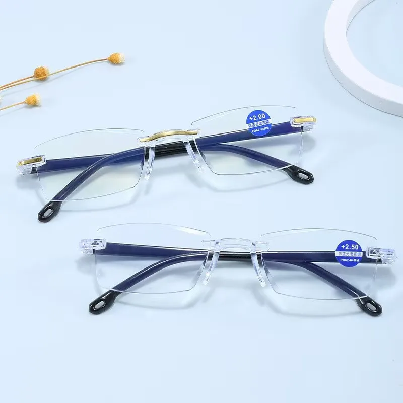 New Men Women Ultralight Glasses Anti-blue Light Magnifying Reading Eyewear Portable Presbyopia Eyeglasses 1+4.0