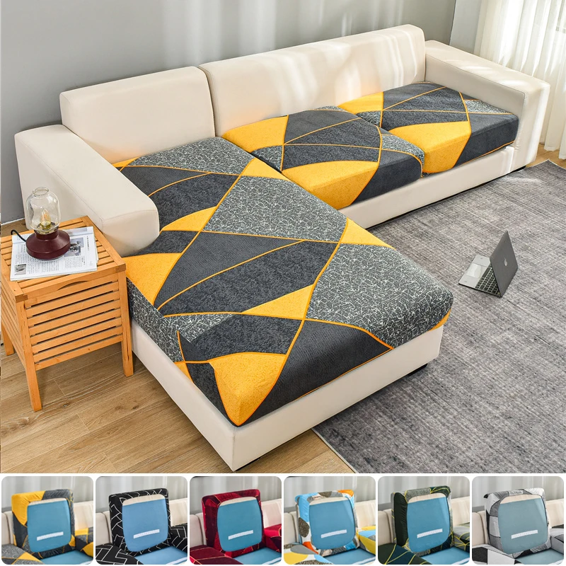 Elastic Sofa Cushion Covers Printed Plaid Sofa Seat Slipcover for Living Room Sofa Chair Couch Cover Home Decor Cover 1234Seater