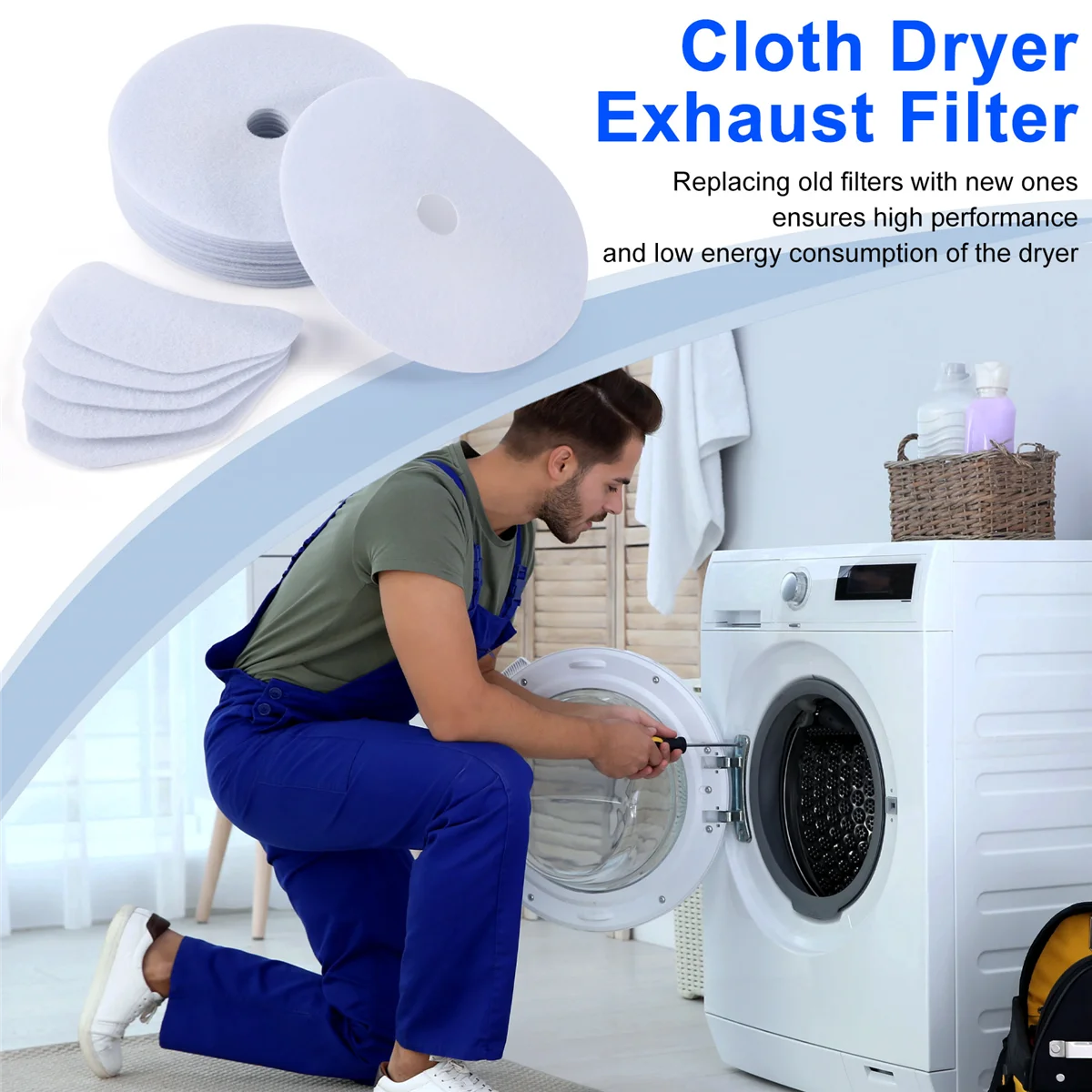 

Universal Cloth Dryer Exhaust Filters,Dryer Lint Filter Replacement, Compatible with for Magic Chef,Sonya (20 Pieces) SQ