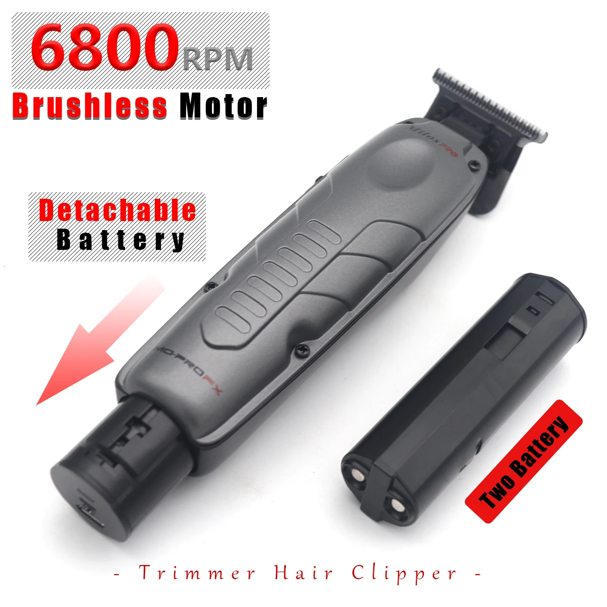 أداة تهذيب اللحية للرجال بطارية قابلة للإزالة DLC شفرة فرش السيارات منخفضة الضوضاء اللاسلكية المهنية مقص الشعر آلة التشطيب