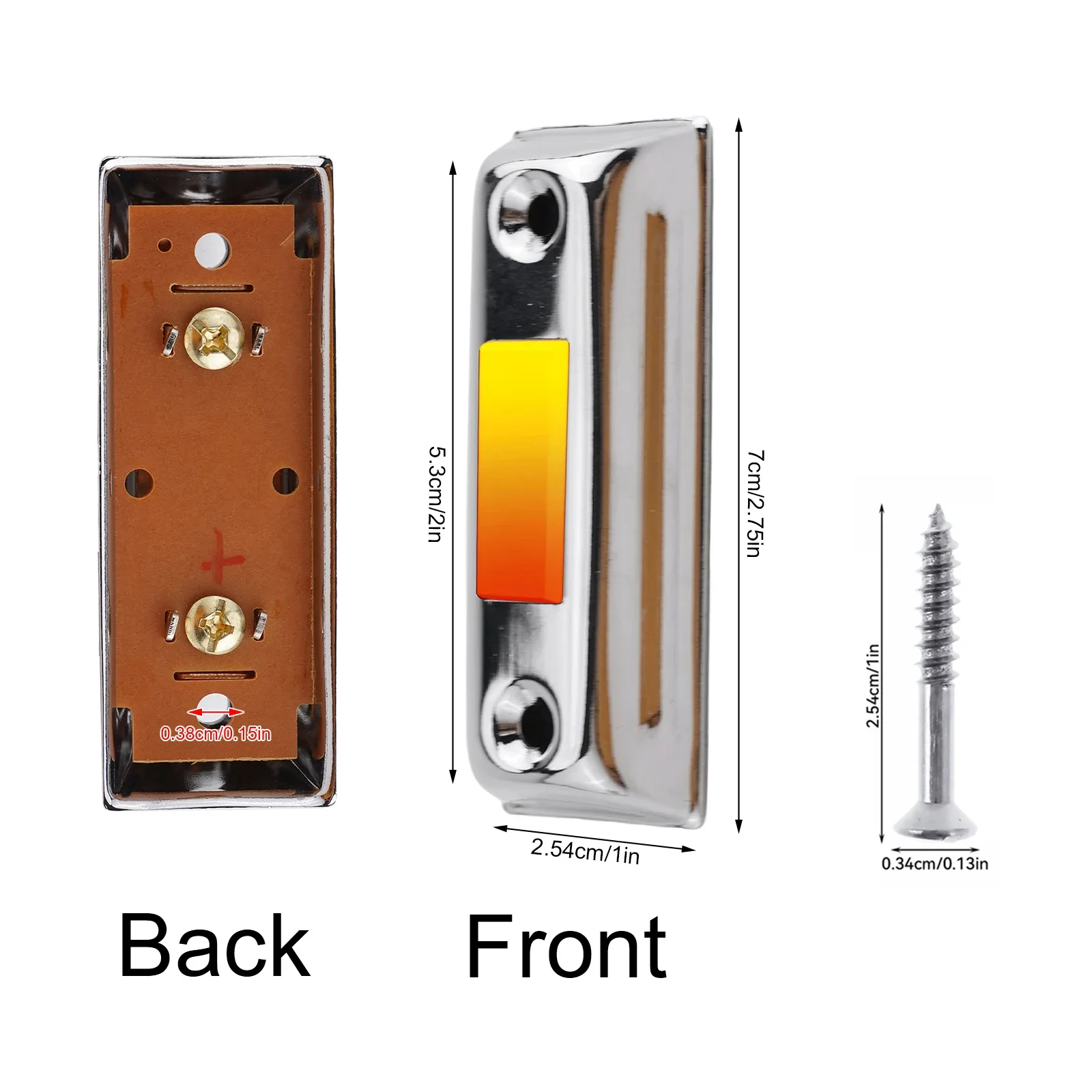 1PCS Wired Doorbell Button With LED Light, Replacement Of Doorbell Ring Button, Wall Mounted Door Opener Switch