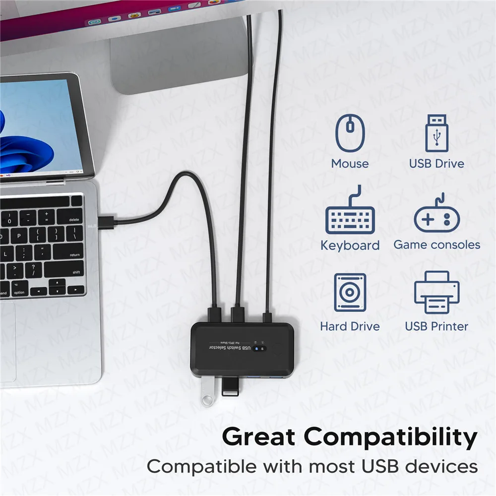 MZX USB 3.0 التبديل KVM الجلاد محدد KM Hub محطة الإرساء حوض 2 الكمبيوتر المحمول ملحقات الكمبيوتر حصة لوحة المفاتيح لماك بوك