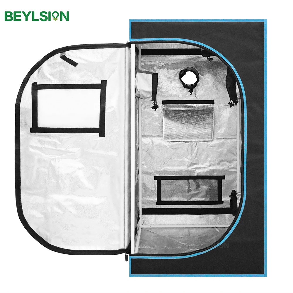 BEYLSION New 80x80x160cm Grow Tent 600D Water-proof Non-toxic Reflective Material for Indoor Growing System Plant Room Garden