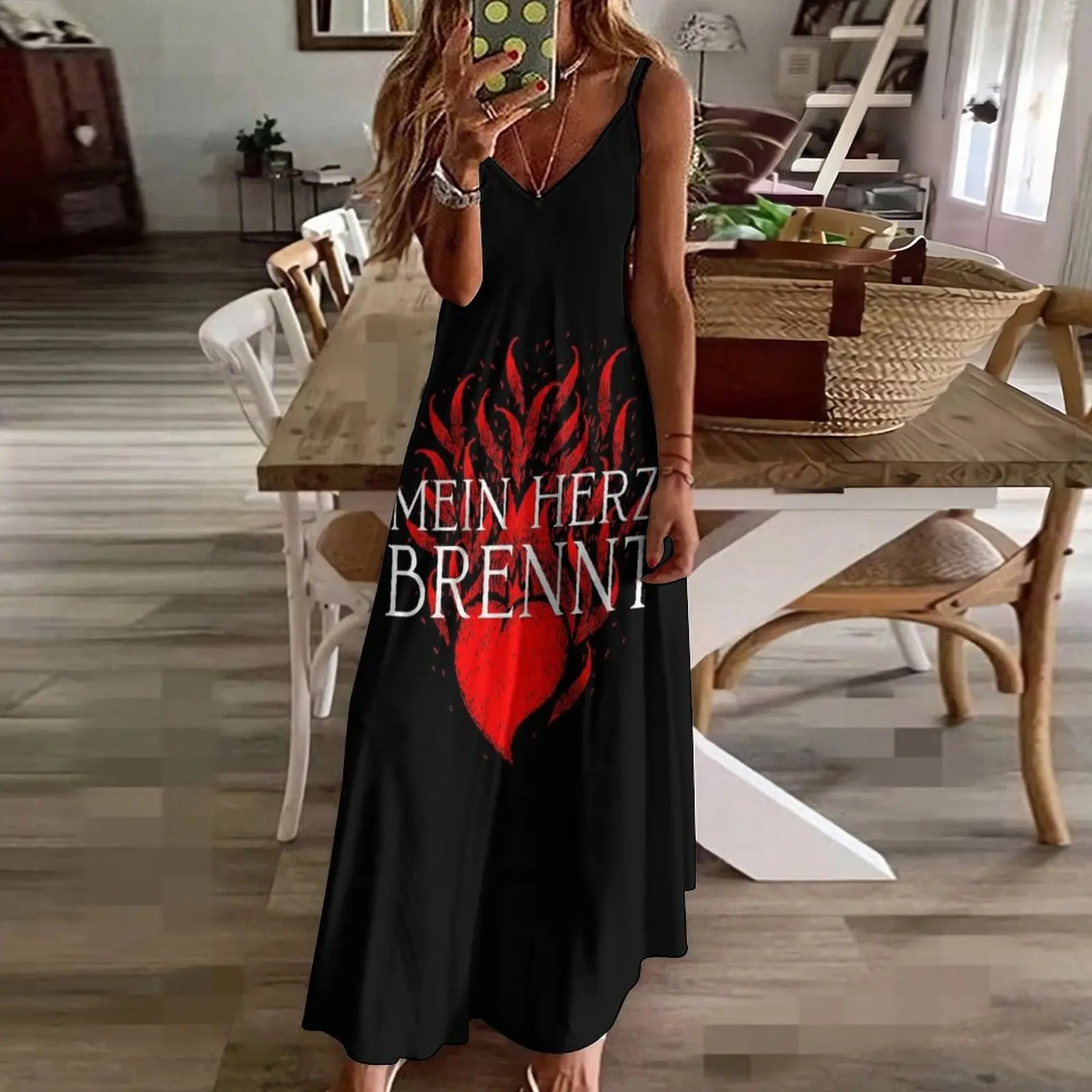 Mein Herz Brennt Sleeveless Long Dress women's evening dresses 2025 Woman's evening dress women's clothing trend 2025 Dress