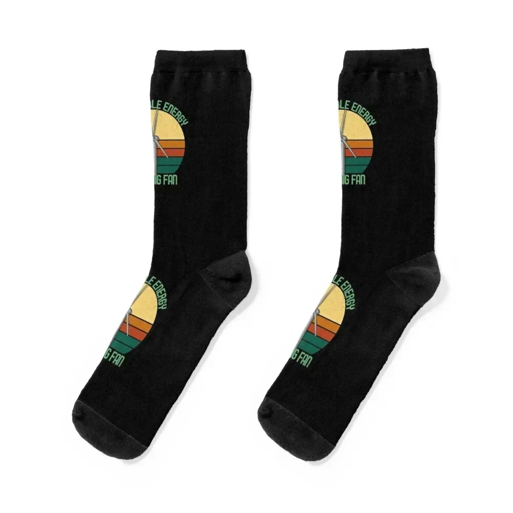 Vintage Earth Day Renewable Energy I'm A Big Fan Gift Socks aesthetic compression Socks Women Men's