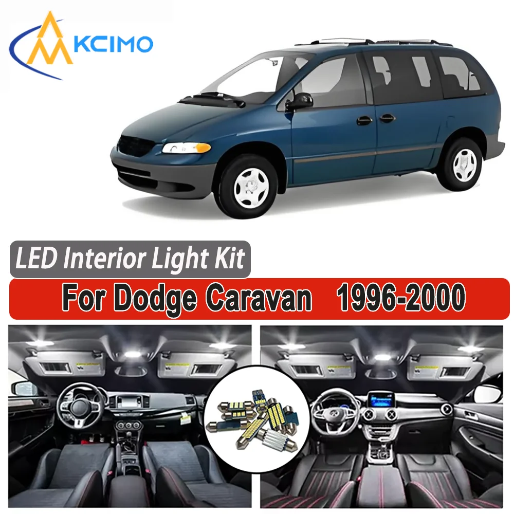 

Kcimo LED For Dodge Caravan (1996-2000) Premium Bright LED Interior Dome Map Trunk Light Kit Car Led Lamps Car LED Lights Canbus