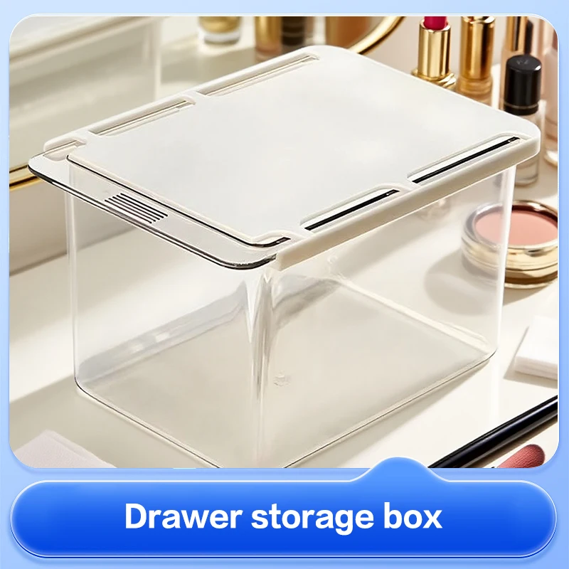 

Drawer Style Storage Box Under The Mirror Cabinet Transparent Bathroom Cotton Stick Makeup Cotton Bathroom Pull-Out Storage
