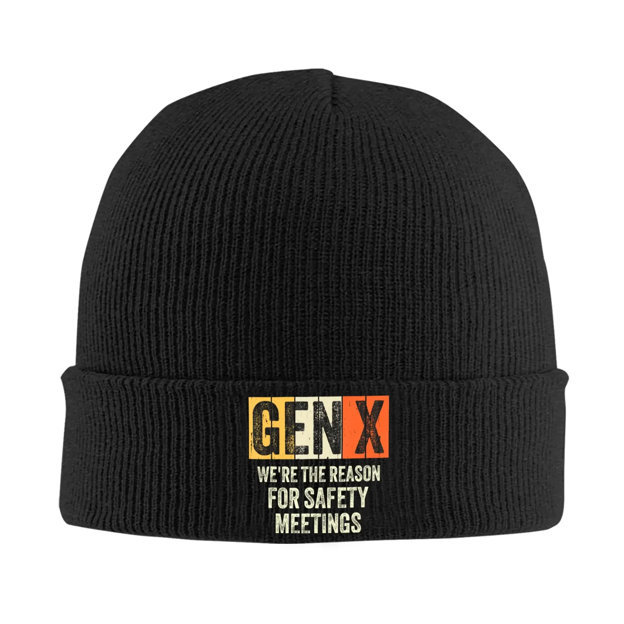 Generation X We're The Reason For Safety Meetings Gen X Knit Cuff Beanie Skull Hats For Men Women Winter Bonnet Knitting Hat