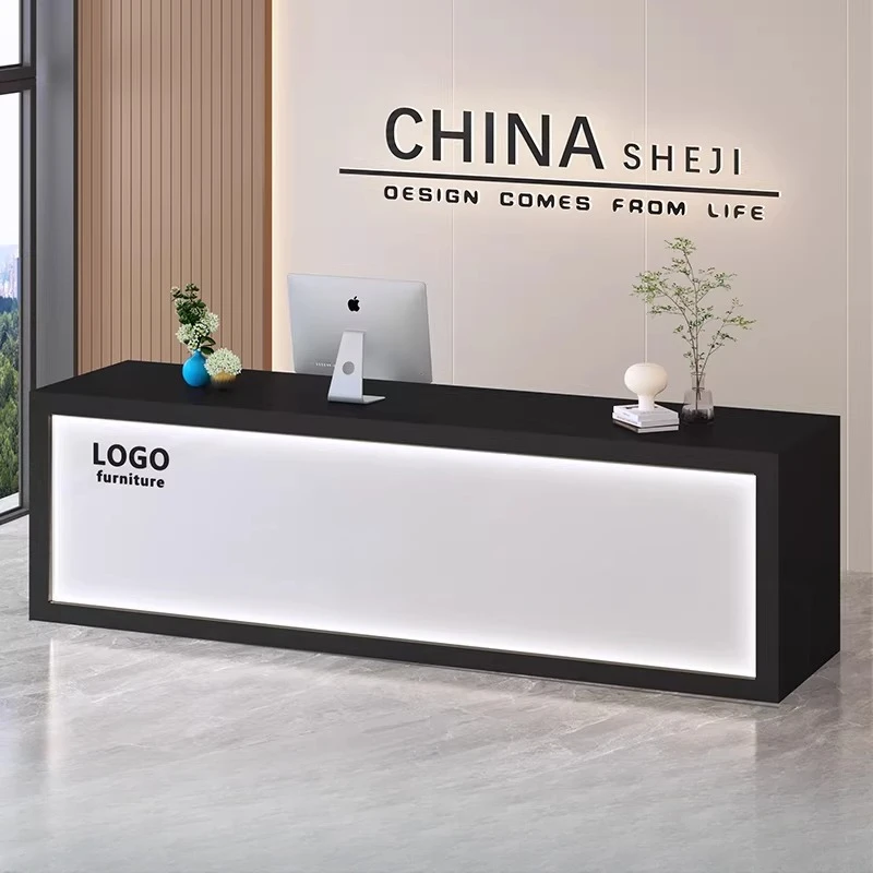 

Simple Modern Reception Desks Hotel Display Welcome Aesthetic Reception Desks Beauty Executive Escritorio Commercial Furniture