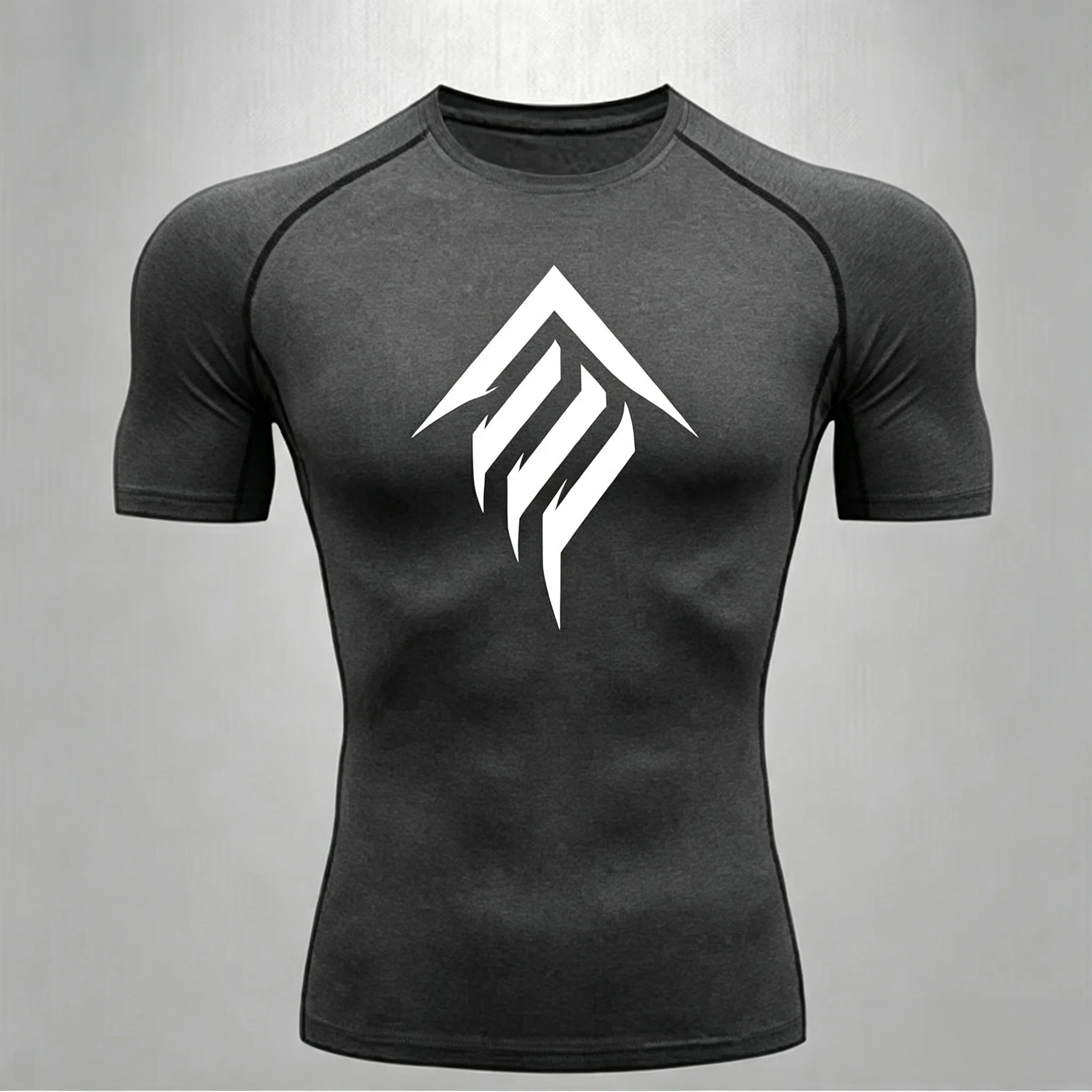 Men's fitness outdoor sports quick drying short sleeved T-shirt training exercise professional tight fitting top yoga