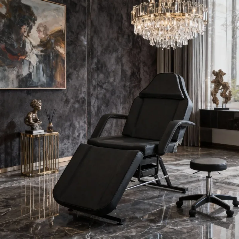 Professional Aesthetic Stretcher Table Beauty Bed Electric Cosmetic Chair Double Bed Headboard Eyelash Stretchers Foot Massager