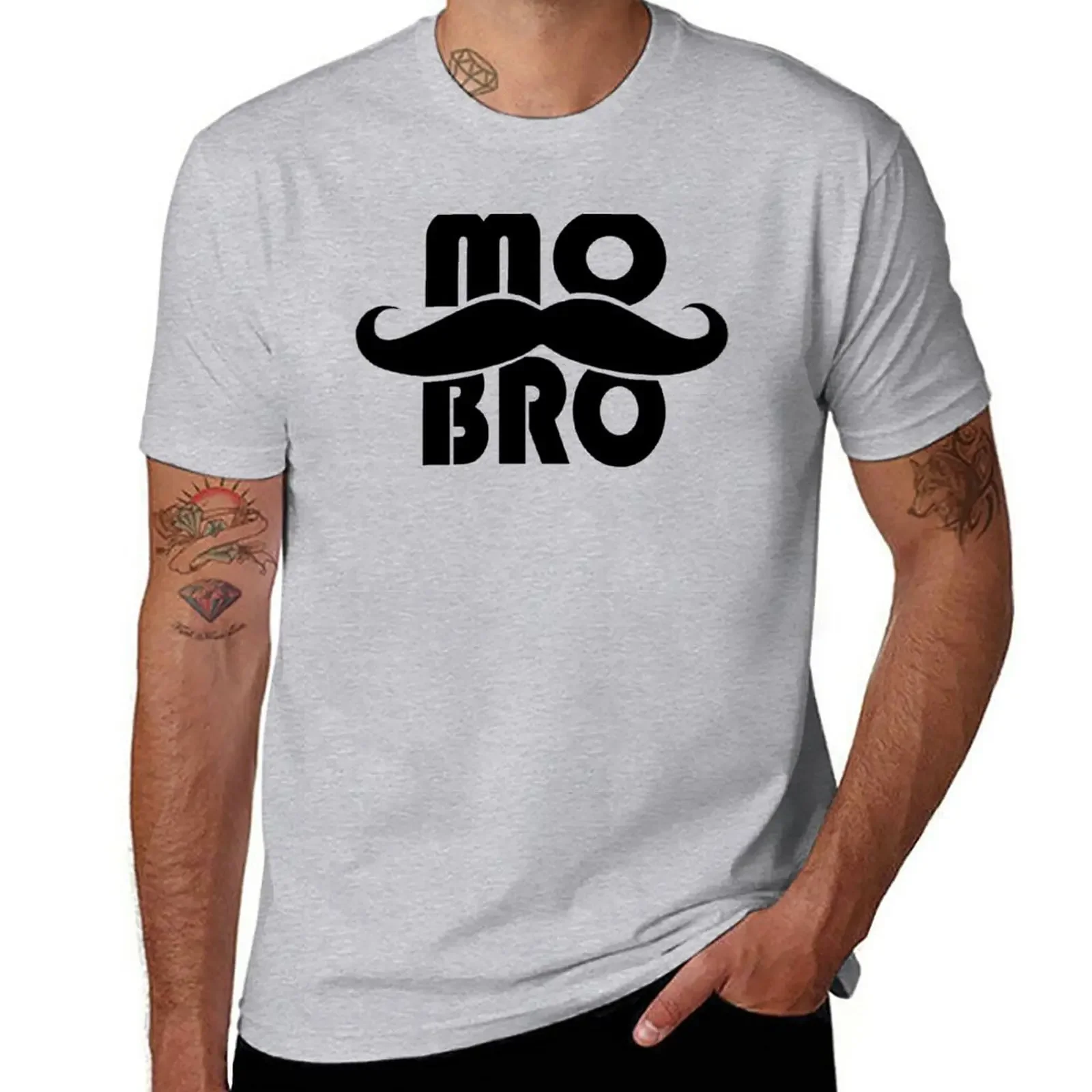 MO BRO for Mustached Gentlemen ~ MOVEMBER T-Shirt custom shirt rapper graphic tees fitted t shirts for men