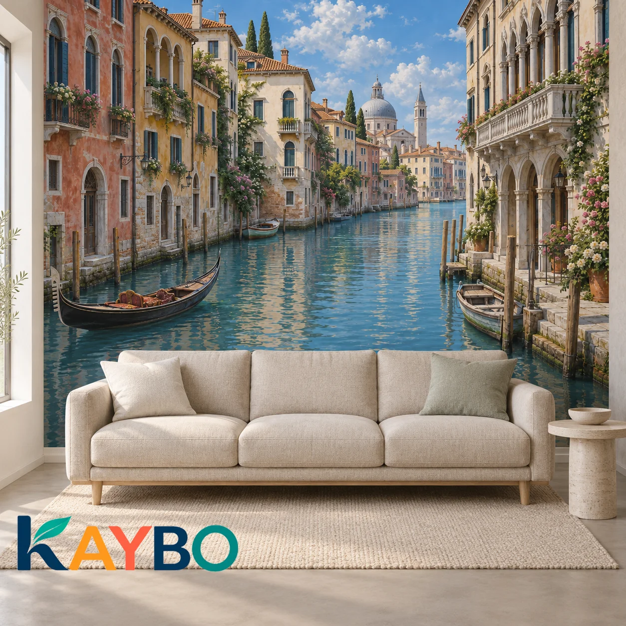 Venice Canal Wall Mural Italian Cityscape Gondola Scenic Wallpaper Non Self Adhesive European Architecture Living Room Art Decor