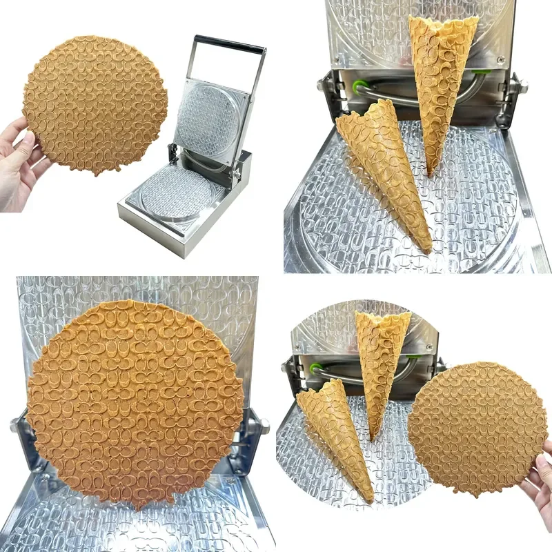 for Guangzhou Shoufei Commercial GELATO Ice Cream Cone Crispy Machine Support Customized Pattern Factory Direct Sales