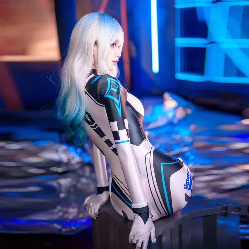 

2025 НОВЫЙ сексуальный женский блестящий боди, блестящий японский купальник, облегающий комплект для косплея в будущем стиле