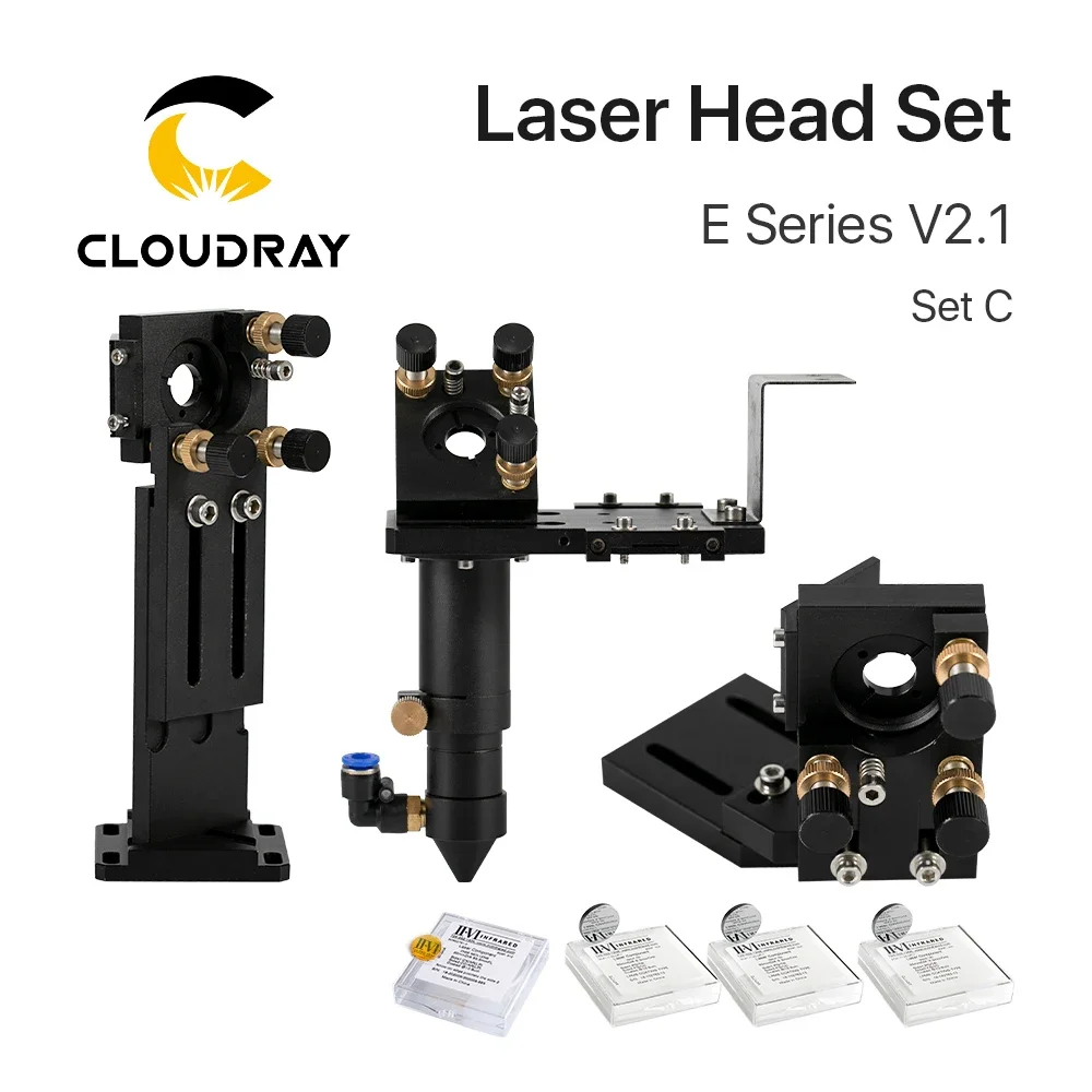 Set di teste serie Cloudray CL37 E con obiettivo di messa a fuoco Laser ZnSe E specchi riflettenti MO SI 25mm