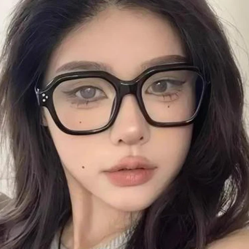 Imagen 1 del producto Gafas con estampado de leopardo y montura gruesa, gafas Vintage antiluz azul para ordenador, moda Retro, gafas planas informales con montura transparente para hombre