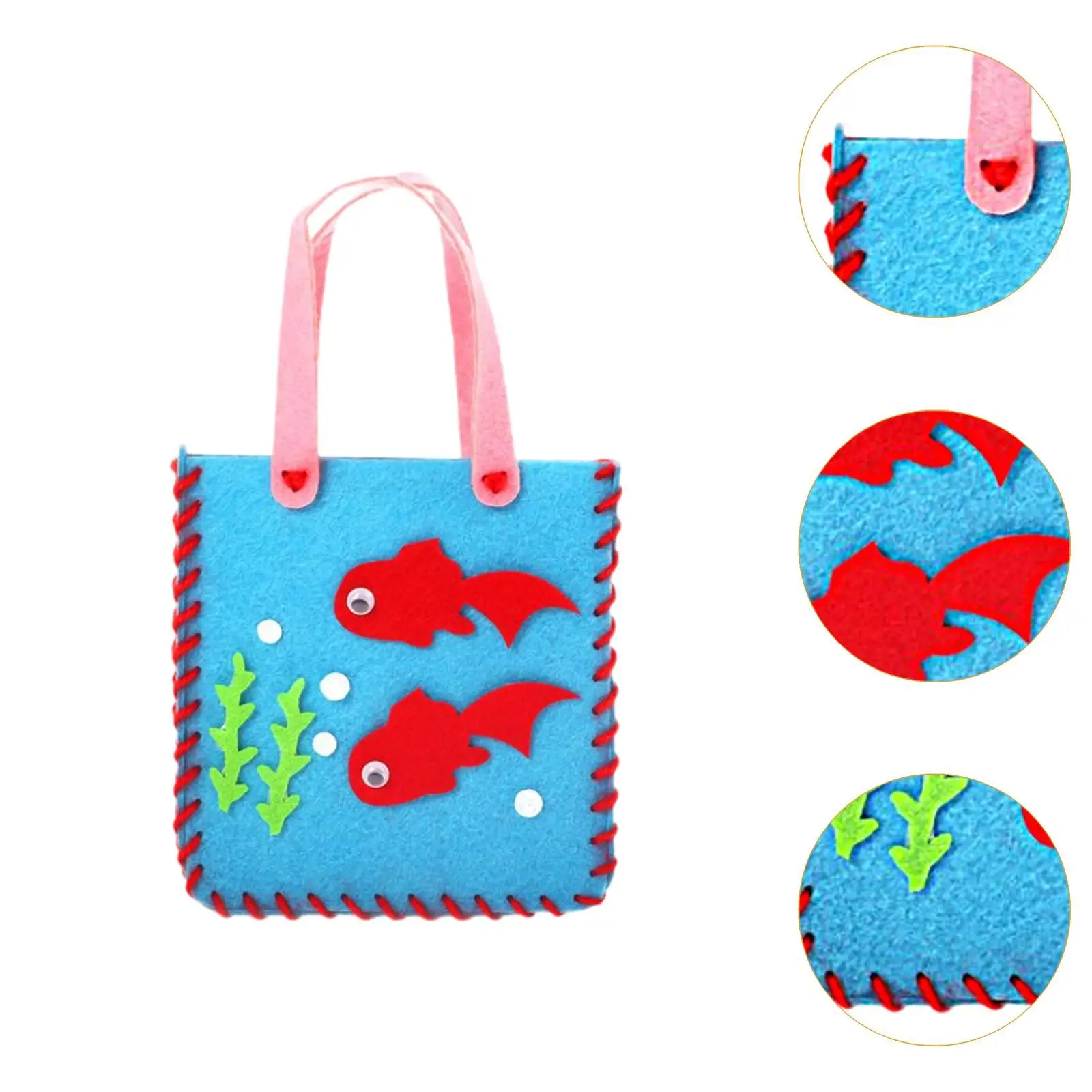 DIY Sewing Kit Handbag Material Bag Making Child Sewing Crafts for Party