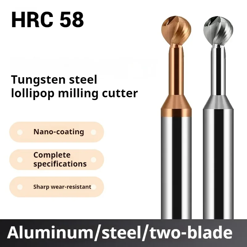 

Ball T-shaped Arch Milling Cutter Lollipop End Mill ball t slot endmill Solid Carbide Cnc Cutter R1-R6 For Steel Aluminum 3D