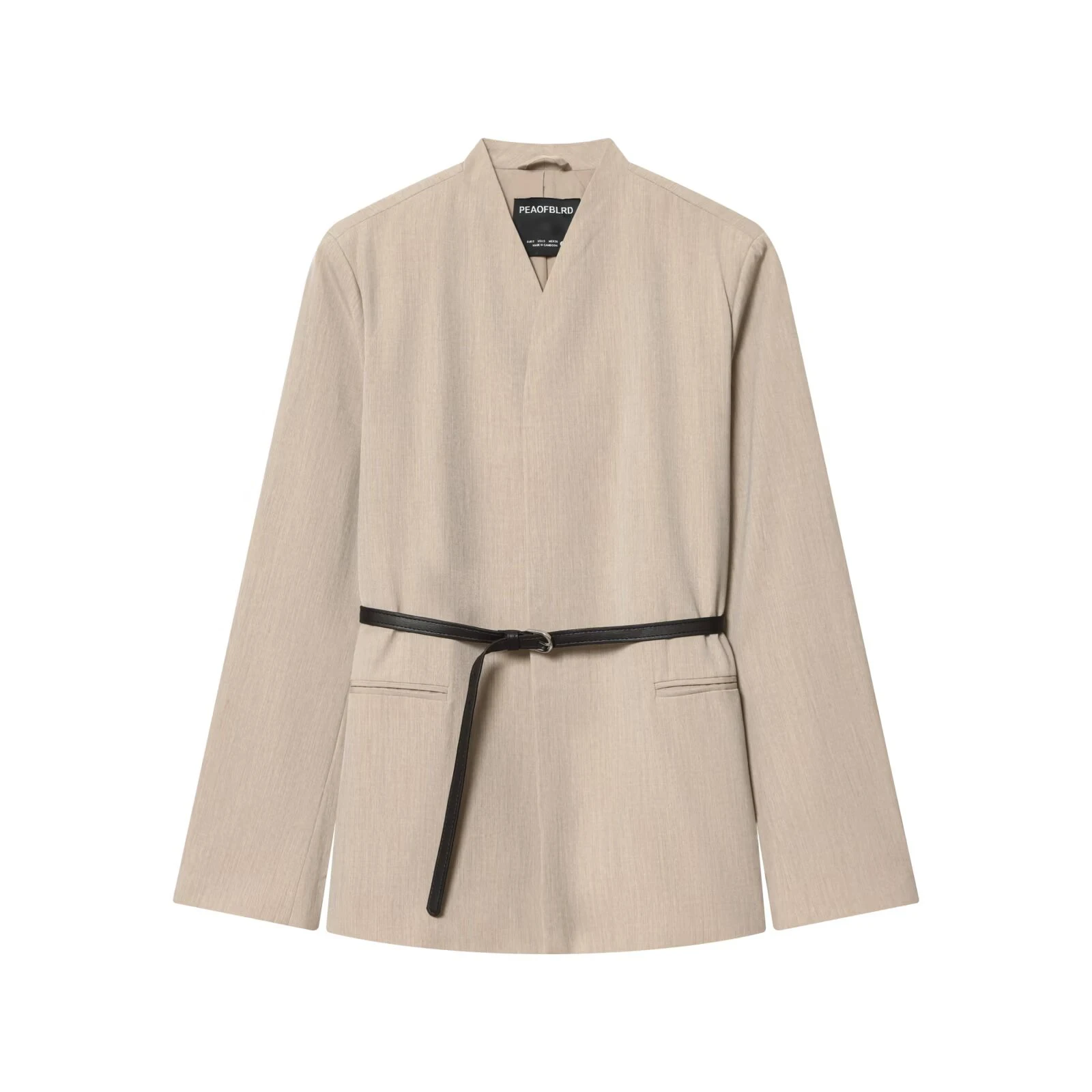 Spring new women's clothing with a casual style warm and intelligent aesthetic paired with a belt and suit jacket