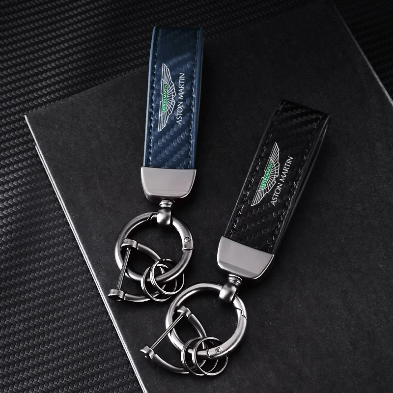 High-Grade Leather Car Styling Keychain Pendant Ring Chain For Aston Martin Vantage Coupe Vantage Roadster Vantage S Accessories