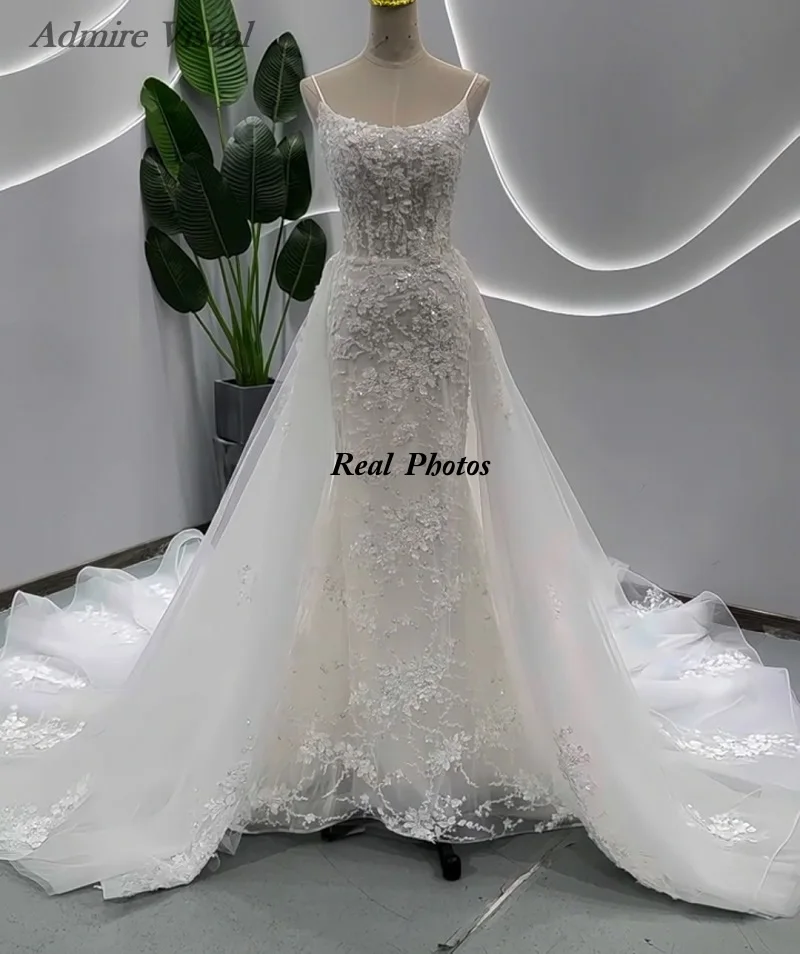 

Свадебное платье Admire Visual Sparkle с кружевом в стиле русалка, 2 в 1, без рукавов, с тонкими бретелями, индивидуальный пошив для невесты