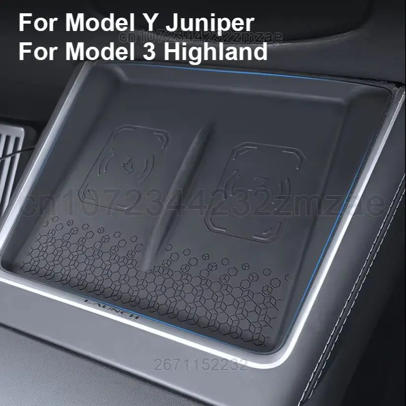 

For MODEL Y Juniper Central control wireless charging non-slip mat, For MODEL 3 Highland silicone pad, For Tesla Car accessories