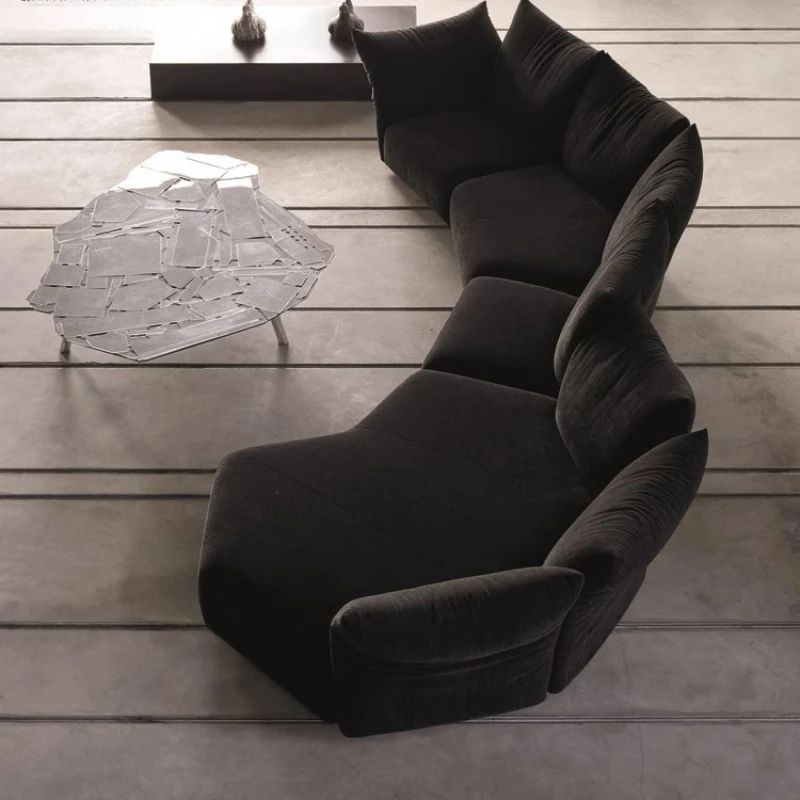 

Italian light luxury fabric petal sofa, designer special-shaped living room large apartment corner combination