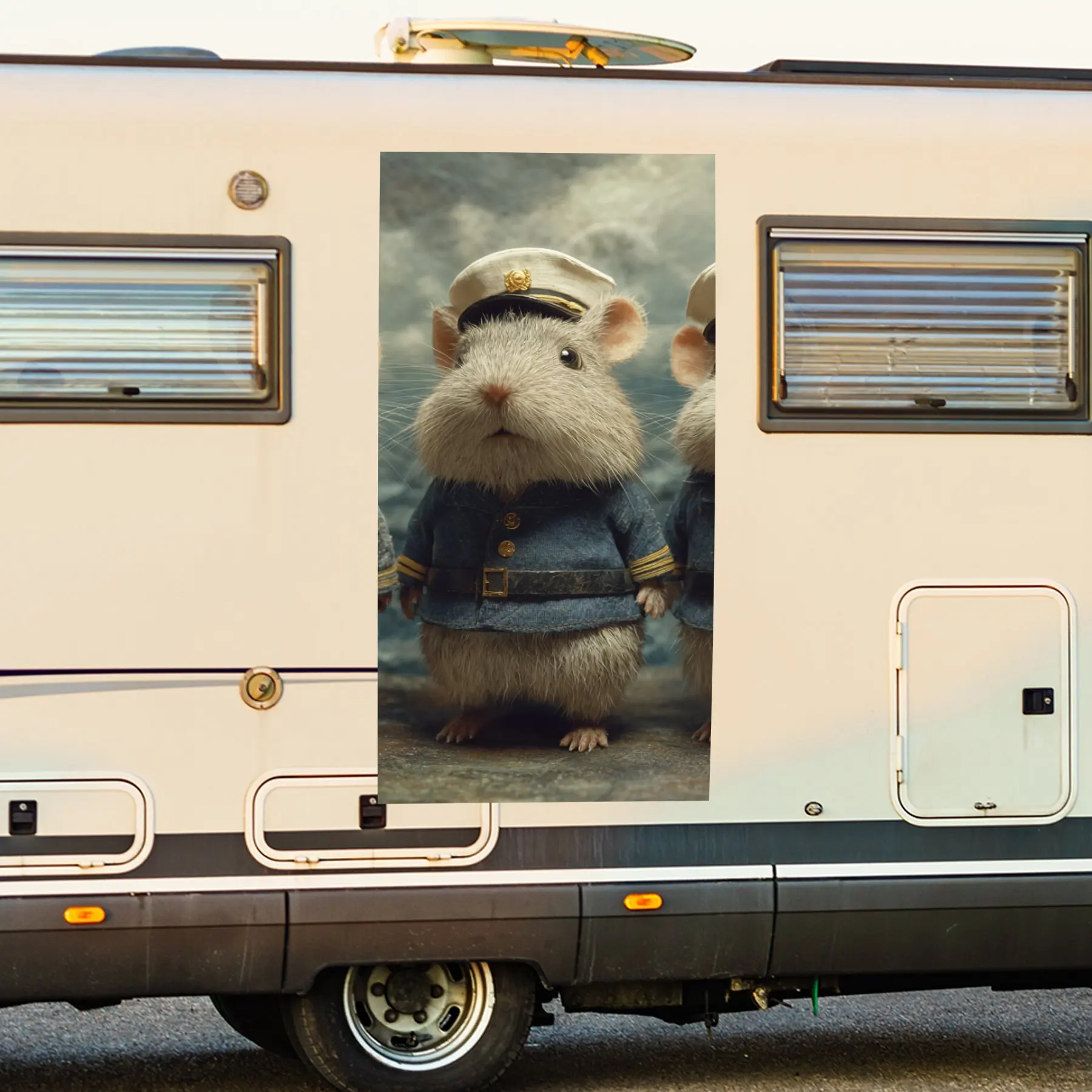 

Униформальные мыши, милая виниловая наклейка для двери автомобиля на колесах, водонепроницаемые самоклеящиеся виниловые наклейки, украшение для защиты автомобиля