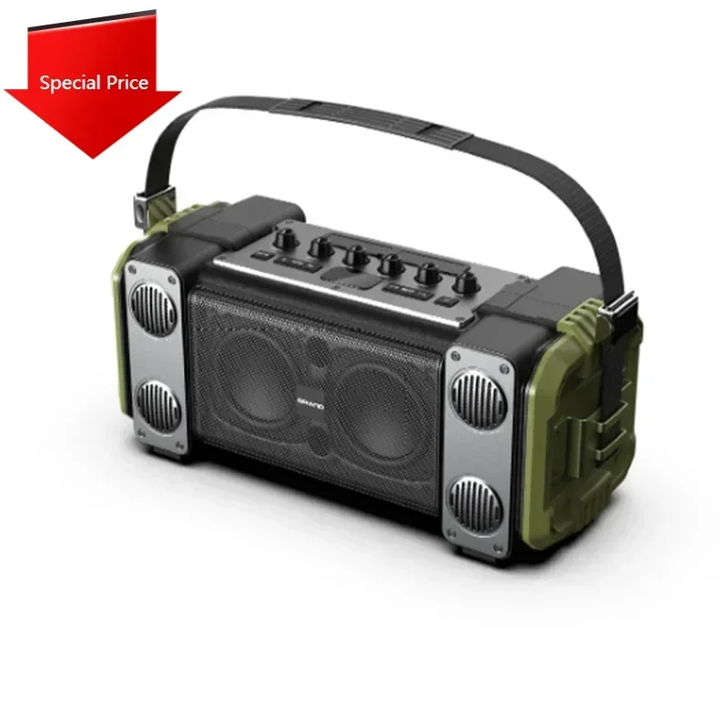 

Портативная беспроводная колонка 300 Вт для улицы и дома, с сабвуфером, RGB LED подсветкой, USB-подключением, пластиковым корпусом и аккумулятором