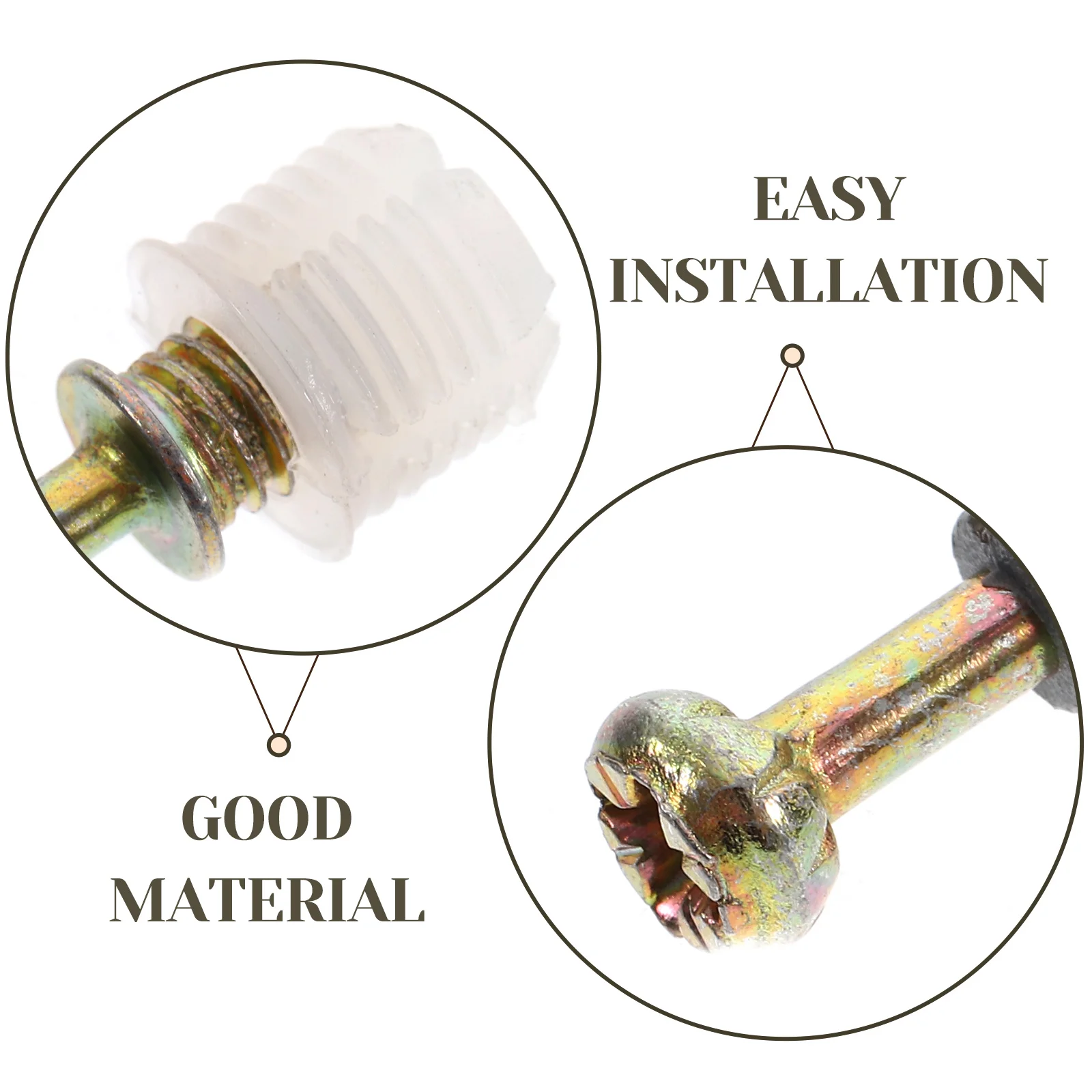 

100 set niture Cabinet Connectors Fittings Fixing Fasteners Replacement Sturdy Heavy Duty Two-In-One Design