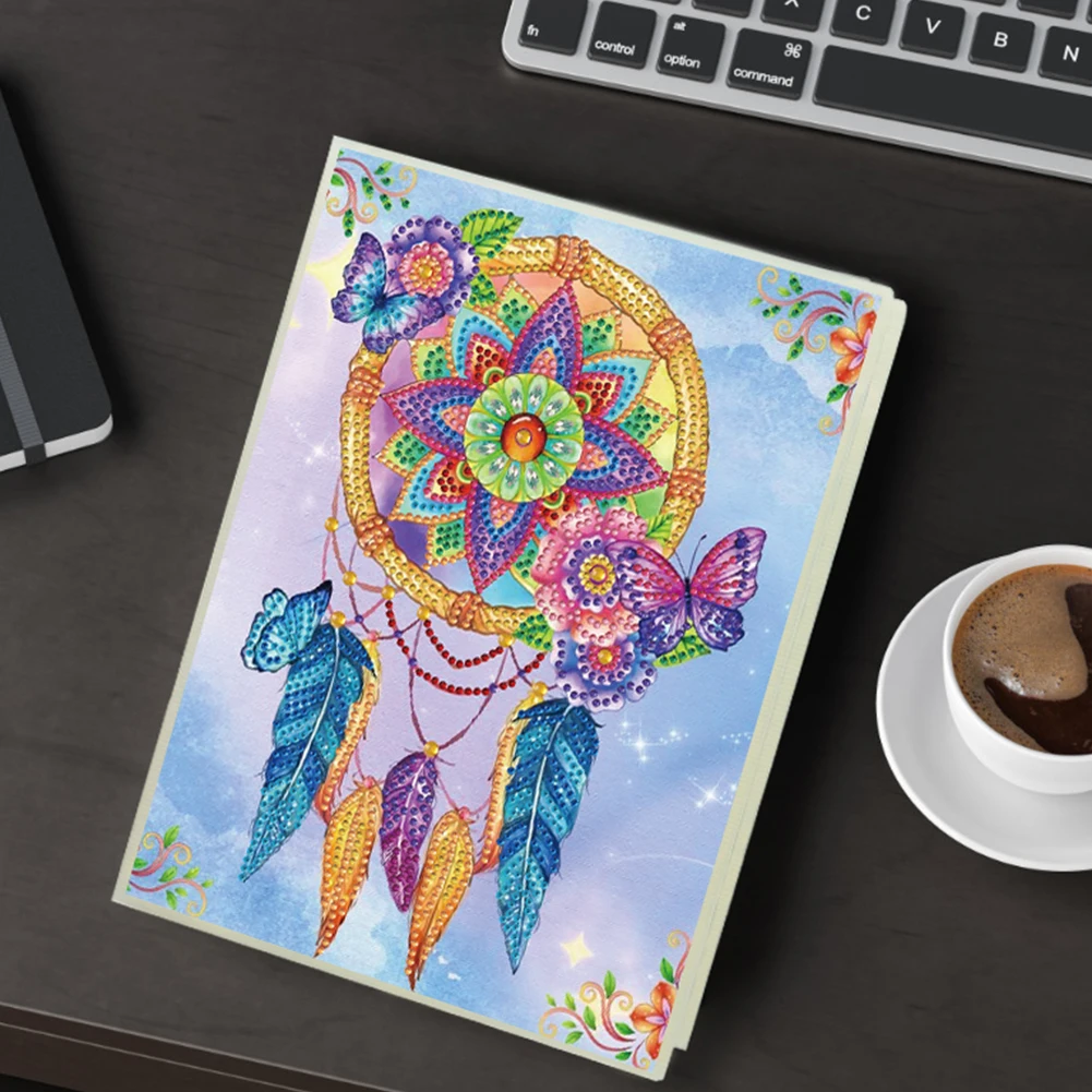 

5D Diamond Painting Notebook 50 Pages A5 DIY Special Shaped Journal Sketchbook DIY Special Shaped Diamond Painting Notebook