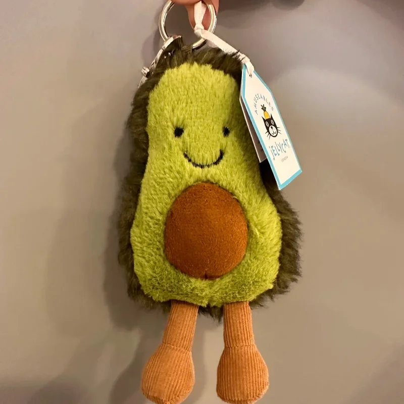 

【В НАЛИЧИИ】JELLYCAT UK Fun, милая сумка с авокадо, кулон с сумкой, плюшевый брелок с авокадо, подарок на день рождения, Рождество