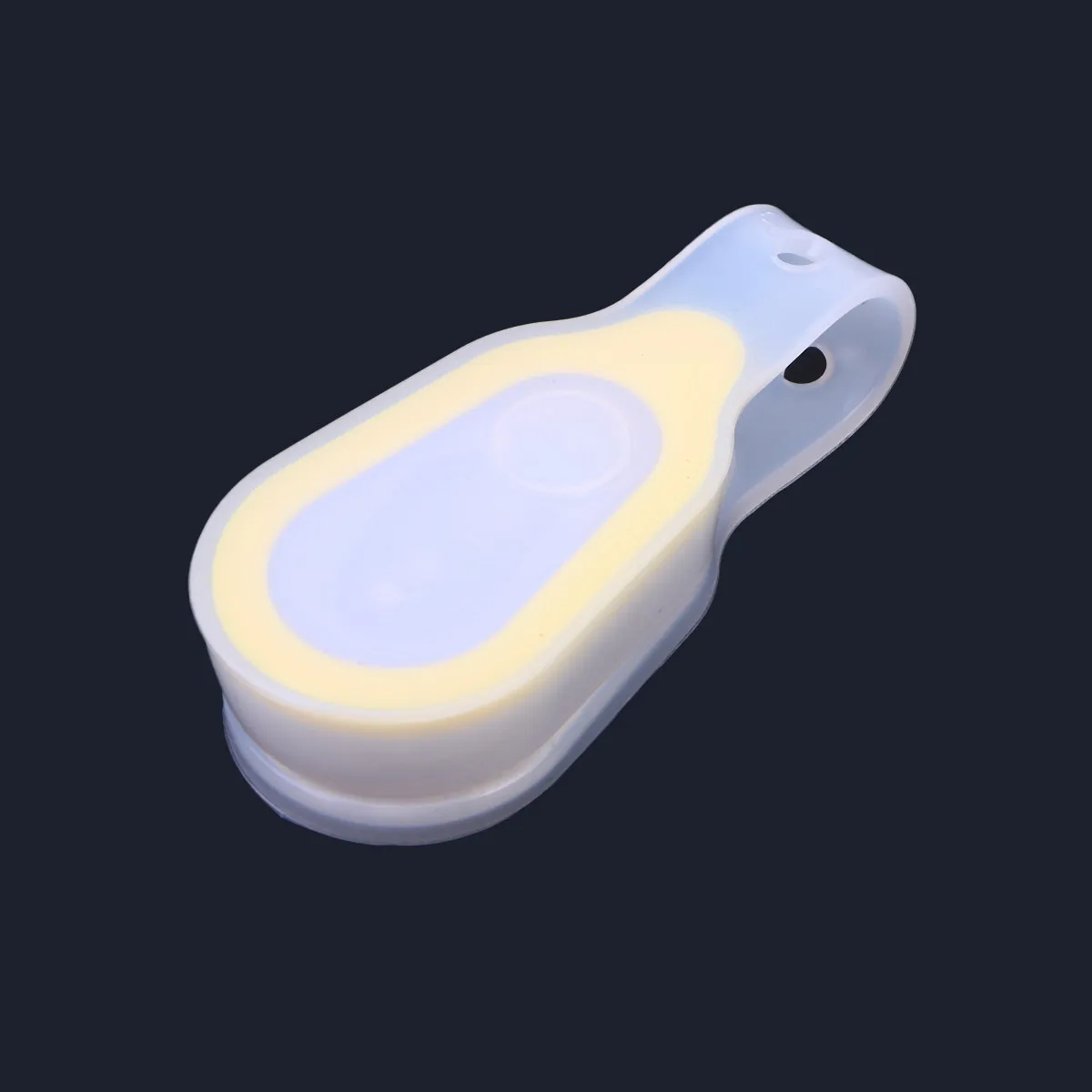 Outdoor LED Silicone Clip Light Yellow for Backpack Collar Night Running Pocket Work Light Magnetic Waterproof Portable