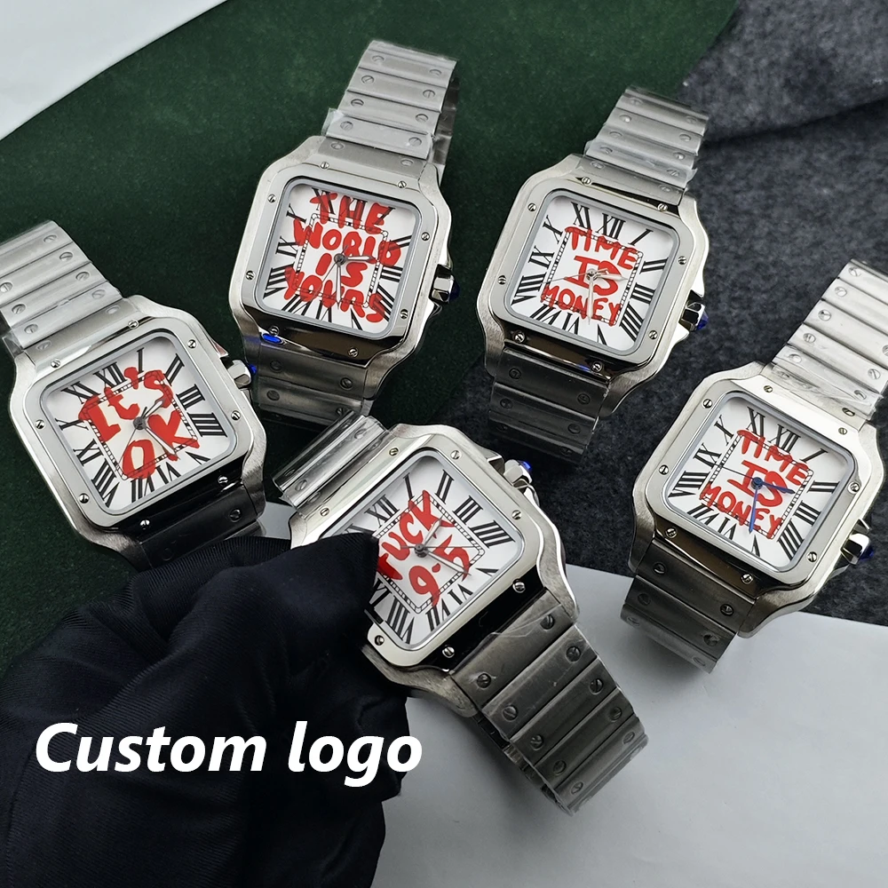 Zegarek NH35 czas to pieniądz zegarek 38mm ze stali nierdzewnej zegarek z własnym logo odpowiedni do mechanizmu NH35