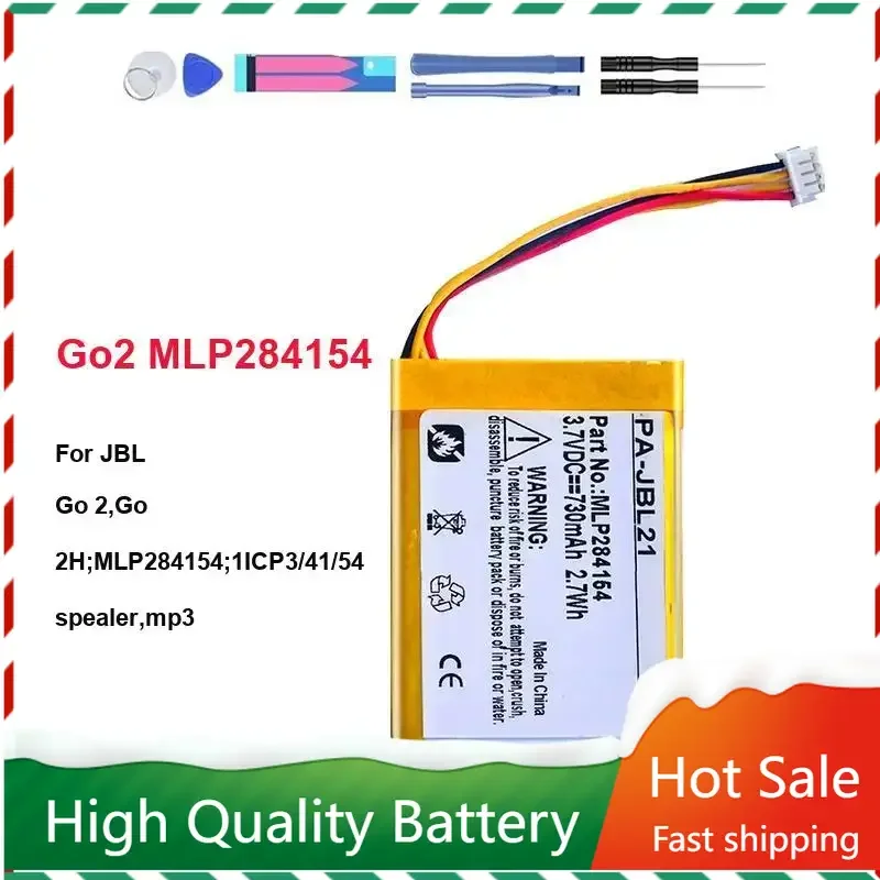 

Battery MLP284154 730Mah Spealer,Mp3;For JBL Go 2,Go 2H;MLP284154;1ICP3/41/54 High Quality Bateria Warranty + Track NO