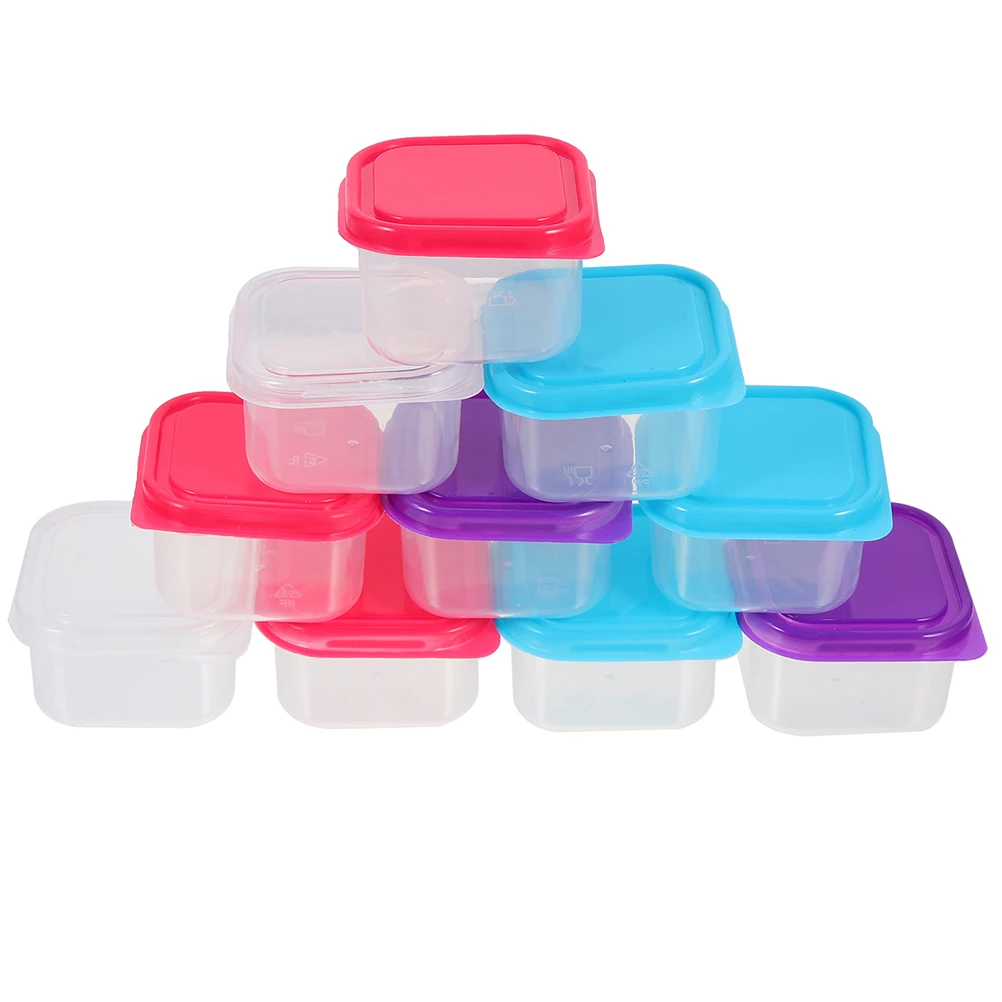 24Pcs Fresh Keeping Boxes Food Grade Plastic Reusable Freezer Containers for Food Storage Portable Lunch Containers Kitchen